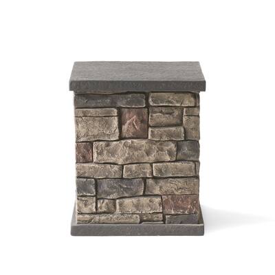 Chesney Outdoor Lightweight Concrete Tank Holder Side Table by Christopher Knight Home