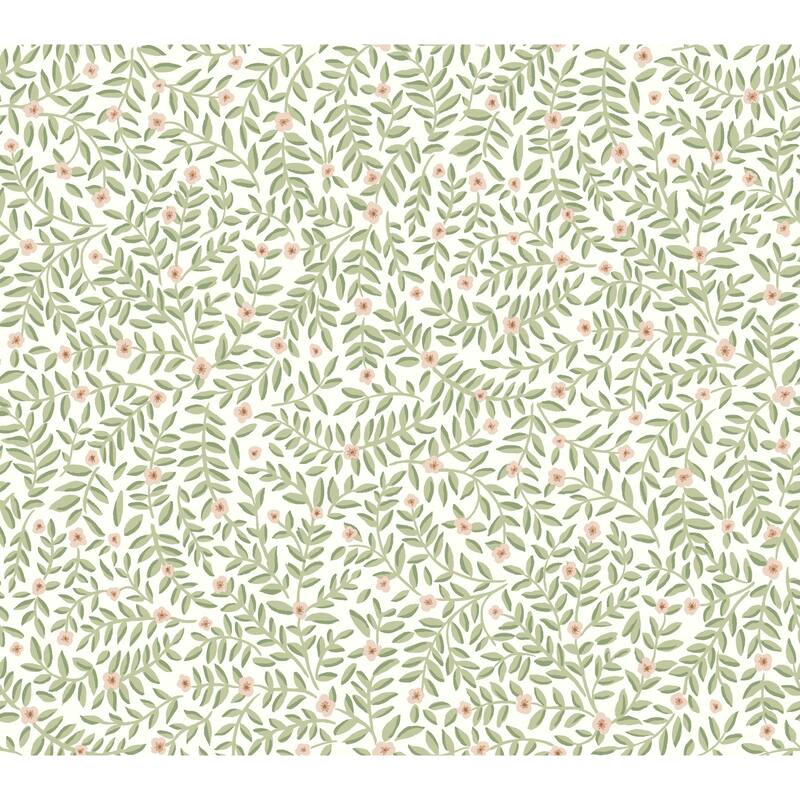 Rifle Paper Co. Elodie Cream Petite Floral Premium Peel + Stick Wallpaper