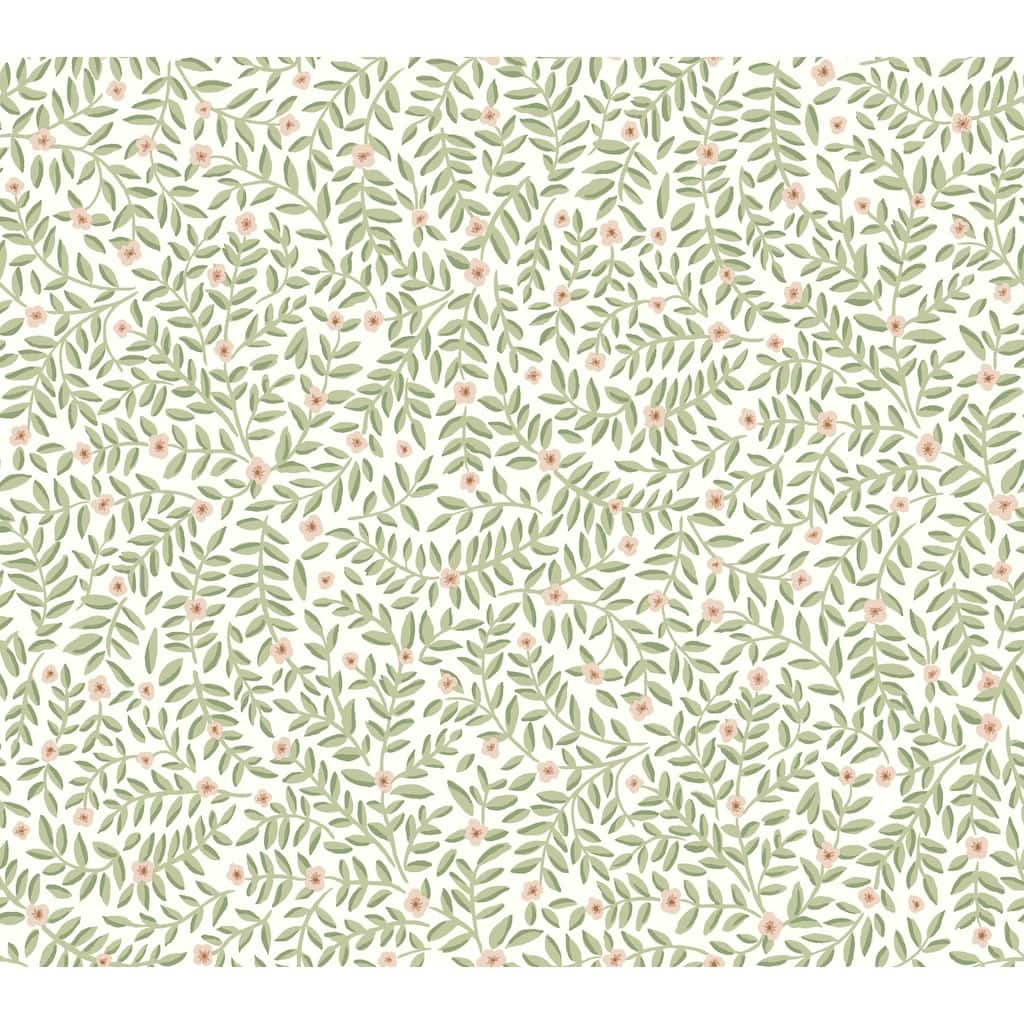 Rifle Paper Co. Elodie Cream Petite Floral Premium Peel + Stick Wallpaper