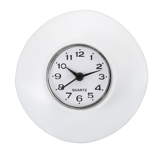 Wall Clock, Bathroom Kitchen Mirror Suction Waterproof Quartz Clocks