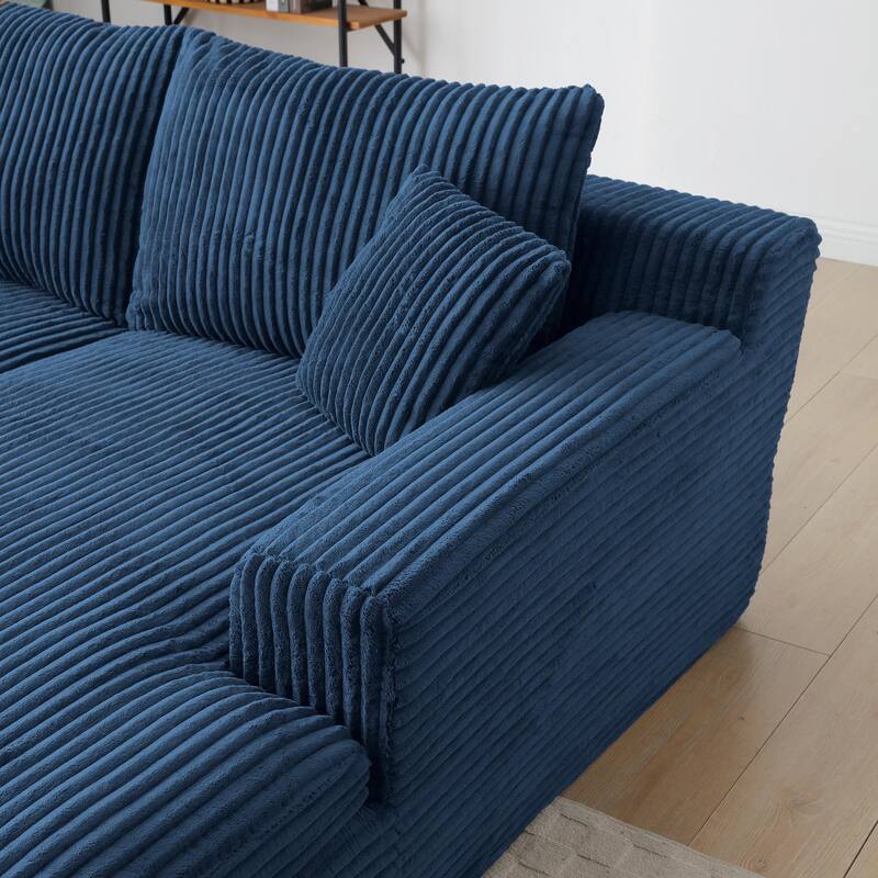 Oversized Sectional Lounge Sofa, Sleeper Sofa with Cloud Plush, Sofa Bed Loveseat Sofa for Living Room