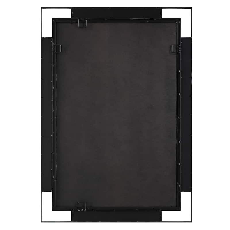 Uttermost Stellan Black Mirror - 27.75"W x 39.63"H x 1.13"D