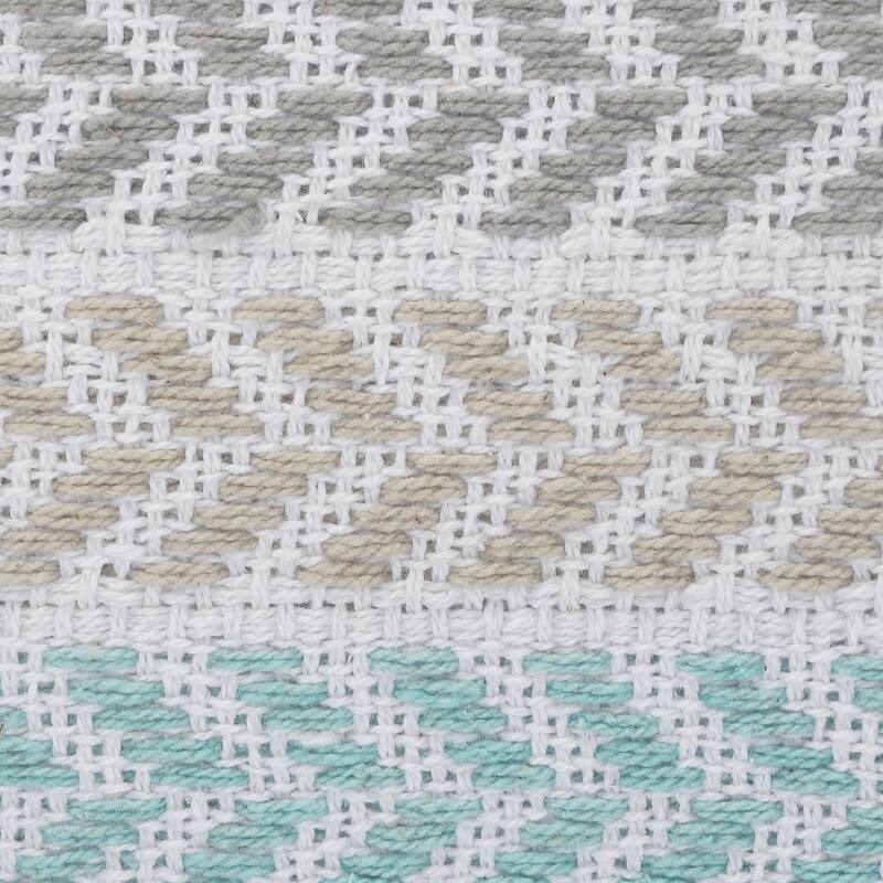 Aquila Farmhouse Striped Cotton Throw Pillow by Sevita