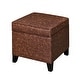 preview thumbnail 79 of 149, Adeco Square Storage Ottoman 17 inch Footstool