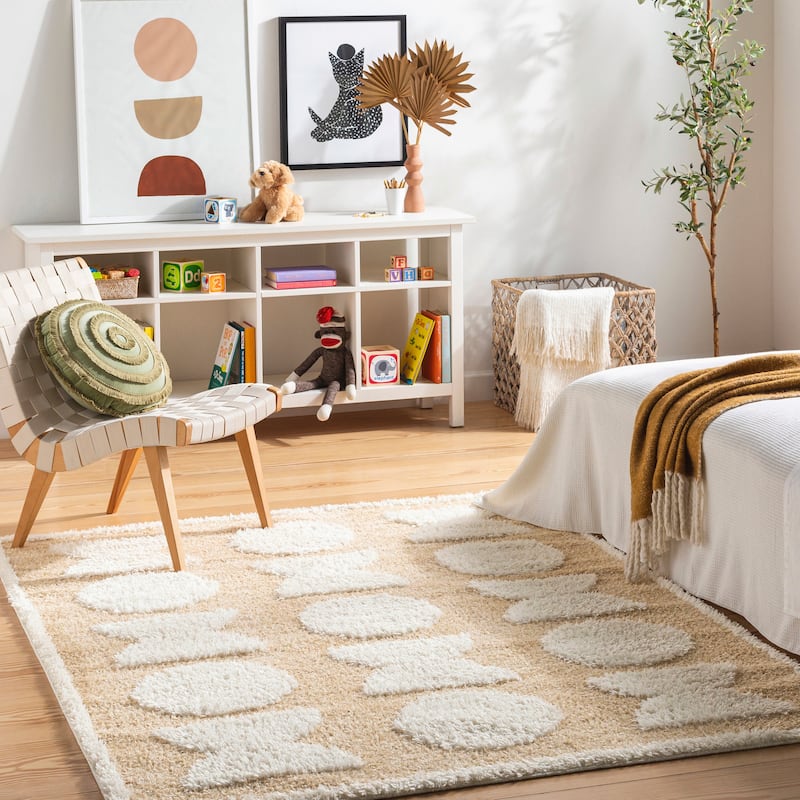 Livabliss Rodos Modern Shapes Plush Area Rug