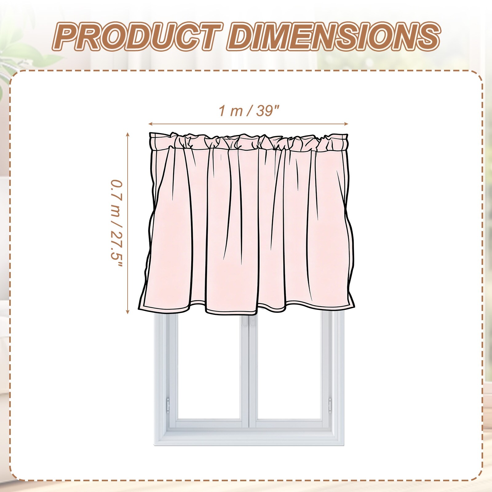 1 Panel Curtain Valances, Pure White