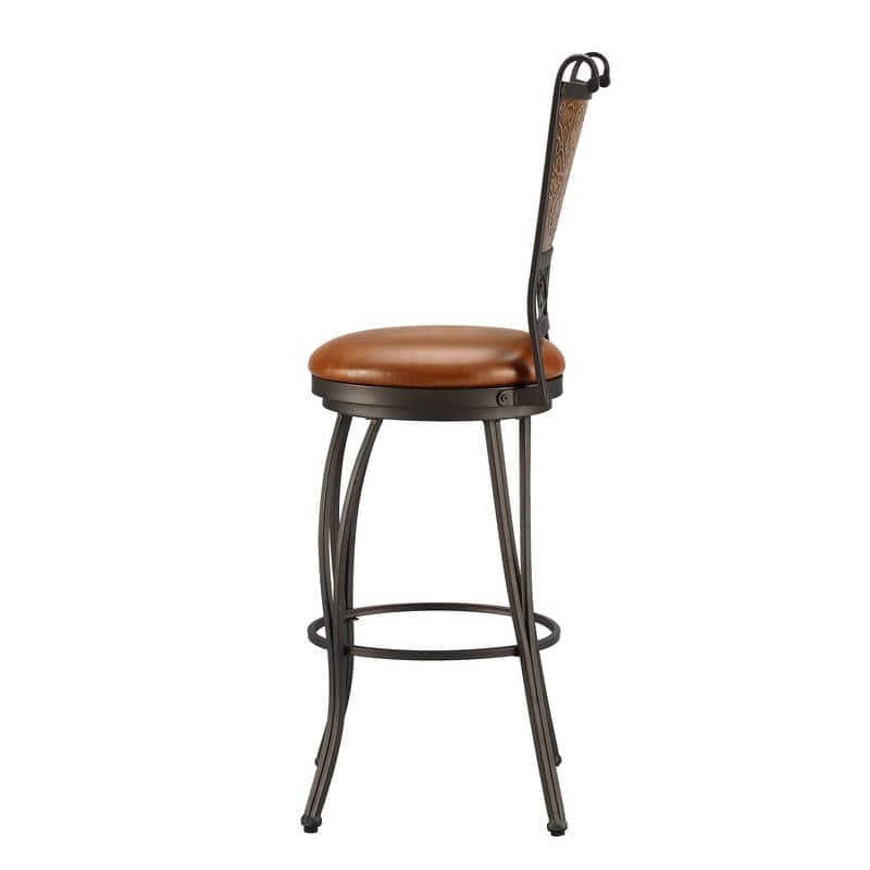 Bailey Stamped Back 30-inch Bar Stool - N/A