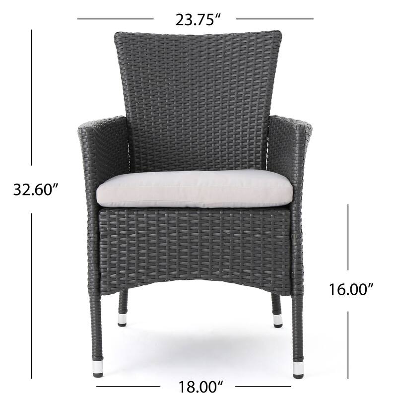 Christopher Knight Home Malta Wicker Patio Armchairs (Set of 2)