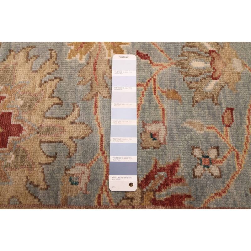 ECARPETGALLERY Hand-knotted Jules Serapi Light Denim Blue Wool Rug - 5'11 x 9'0