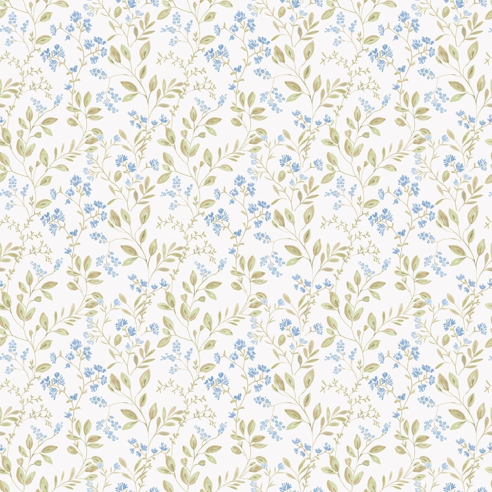 Galerie Wallcoverings Just Kitchens Spring Leaf Trail Vinyl on Non-woven Matte Wallpaper Roll