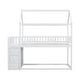 preview thumbnail 3 of 12, Twin over Twin Size House Shaped Bunk Bed with Drawers and Shelves, White
