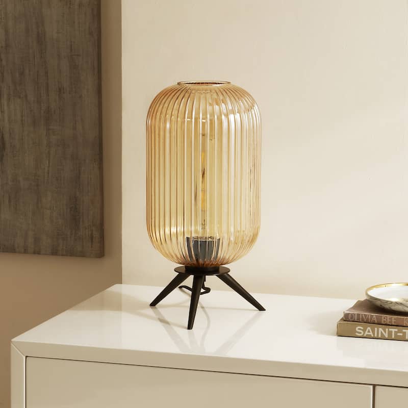 SAFAVIEH Lighting Elsebet 17" Modern & Contemporary Table Lamp - 12" W x 12" D x 19" H - 12Wx12Dx19H