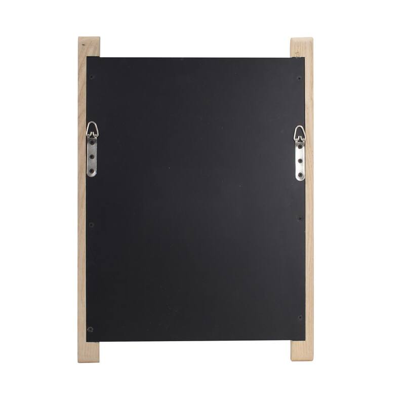 Allan Andrews Natural Wood Side Framed Rectangular Vanity Mirror - 22"H x 16"W