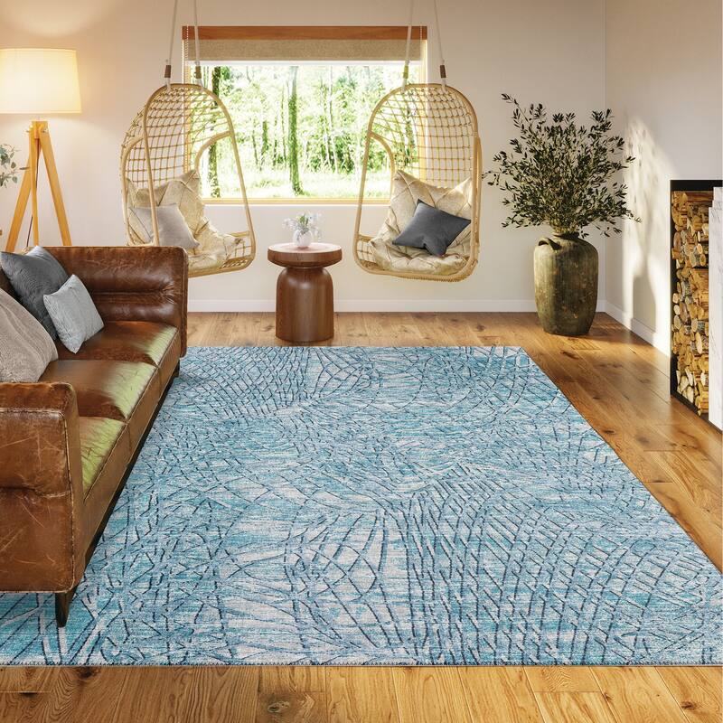Indoor/Outdoor Rylee Abstract Washable Rug