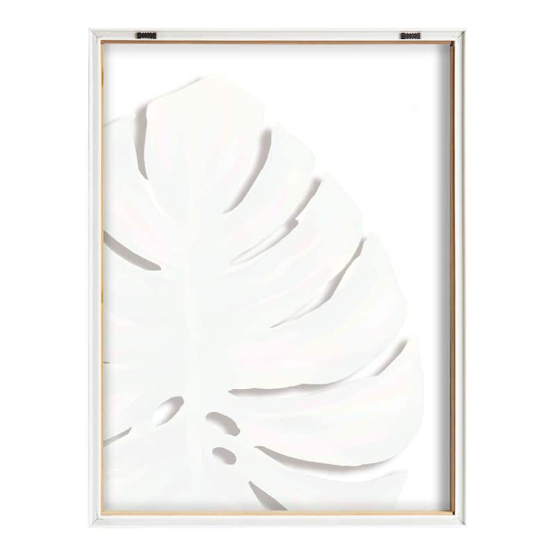 Kate and Laurel Blake Monstera Framed Printed Glass by Jessi Raulet