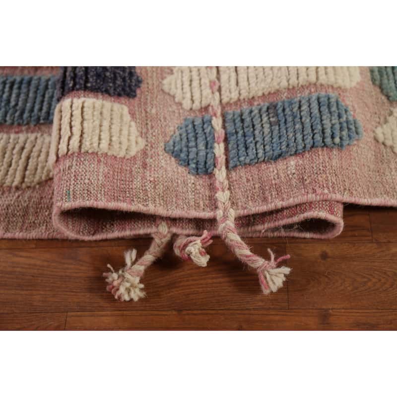All-Over Moroccan Large Area Rug Hand-Knotted Wool Carpet - 11'7"x 16'1"