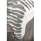 preview thumbnail 9 of 18, Nuloom Contemporary Stripped Safari Acrylic Faux Zebra Shaped Area Rug