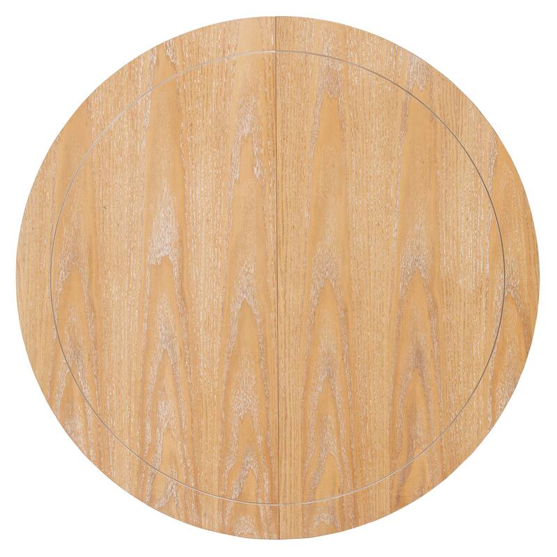 Vintage 5-Piece Extendable Dining Table Set with 4 Upholstered Chairs for Rustic Farmhouse Kitchen Aesthetics