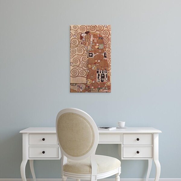 Easy Art Prints Gustav Klimt's 'The Hug' Premium Canvas Art