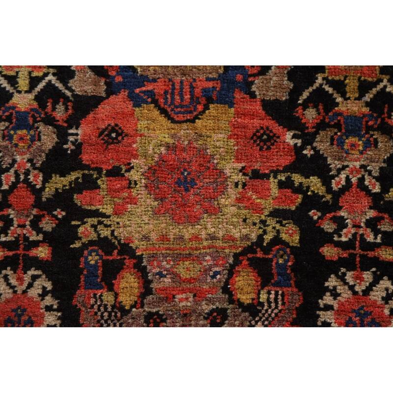 Bidjar Persian Antique Runner Rug Hand-Knotted Wool Carpet - 3'6"x 14'7"