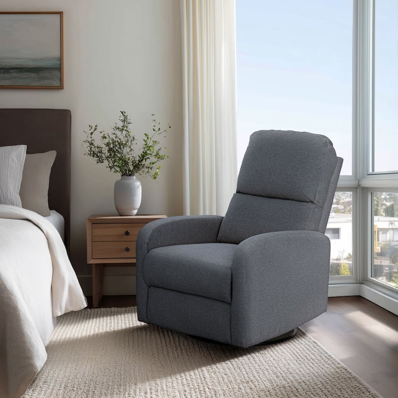 INK+IVY Dakota Power Recliner 3-in-1 with Swivel, Glider, USB Ports - Grey