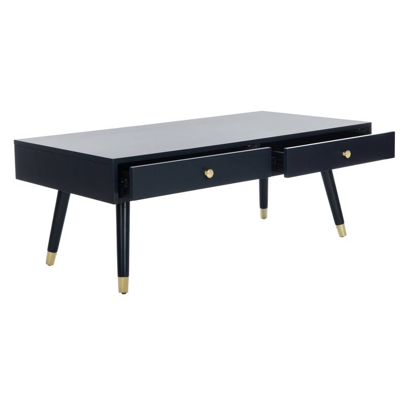 SAFAVIEH Levinson Mid-Century Gold Cap Coffee Table - 48" x 24" x 18"