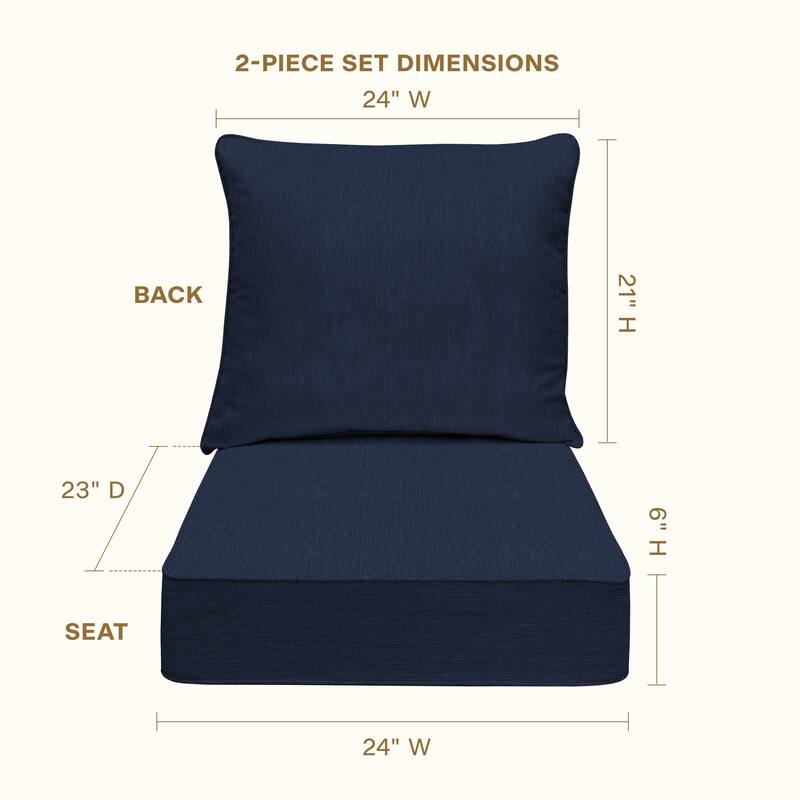 Outdoor Deep Seating Lounge Chair Cushion