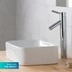 preview thumbnail 18 of 33, Kraus Elavo 19 inch Rectangle Porcelain Ceramic Vessel Bathroom Sink