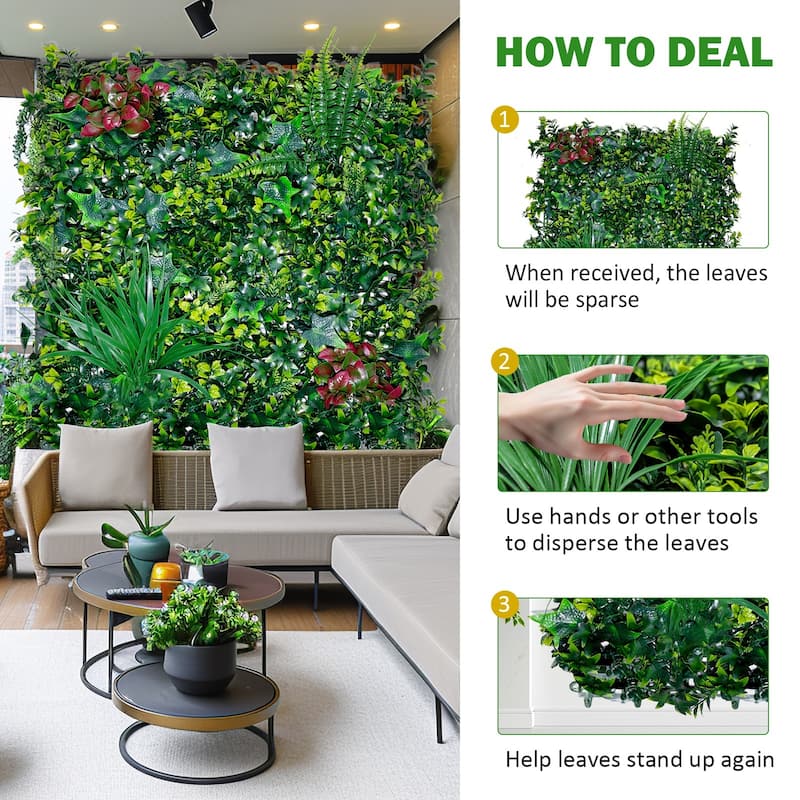 (20pcs)Boxwood Panels, Grass Wall 20"x20", Plant Wall