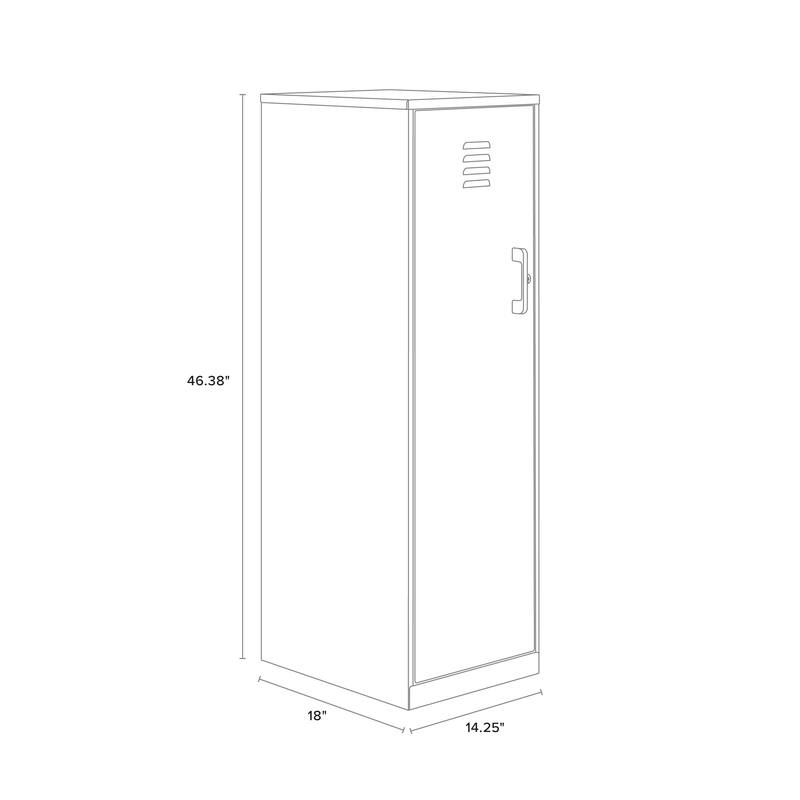 Space Solutions 46.38 inch High 4 Shelf Storage Locker Cabinet, Welded Metal, Fully Assembled, Vented Door, Classic Blue