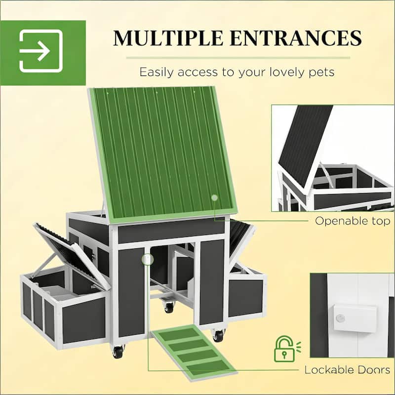 Pet House,Wooden Chicken Coop is designed for convenient cleaning