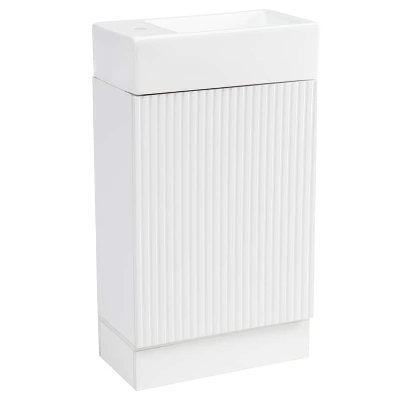 Bathroom Vanity Cabinet with Two-tier Shelf