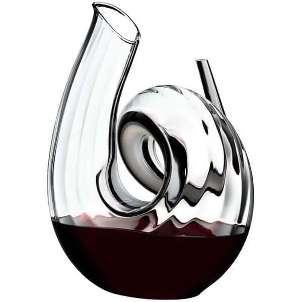 dekanter für wein NUTRIUPS Rotwein Dekantierer, Weinkaraffe aus Kristallglas, Bleifreie Weinkaraffe, Wein-Dekantiergefäß, Dekantieren Wein, in Hohlkreisform, 1,2L Dekanter Weinliebhaber (gerade) Küche, Haushalt & Wohnen Größe:5 Liter