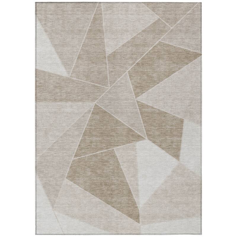 HomeRoots Geometric Transitional Rectangle Outdoor Rug