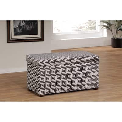 Angela Transitional Wood Storage Bench