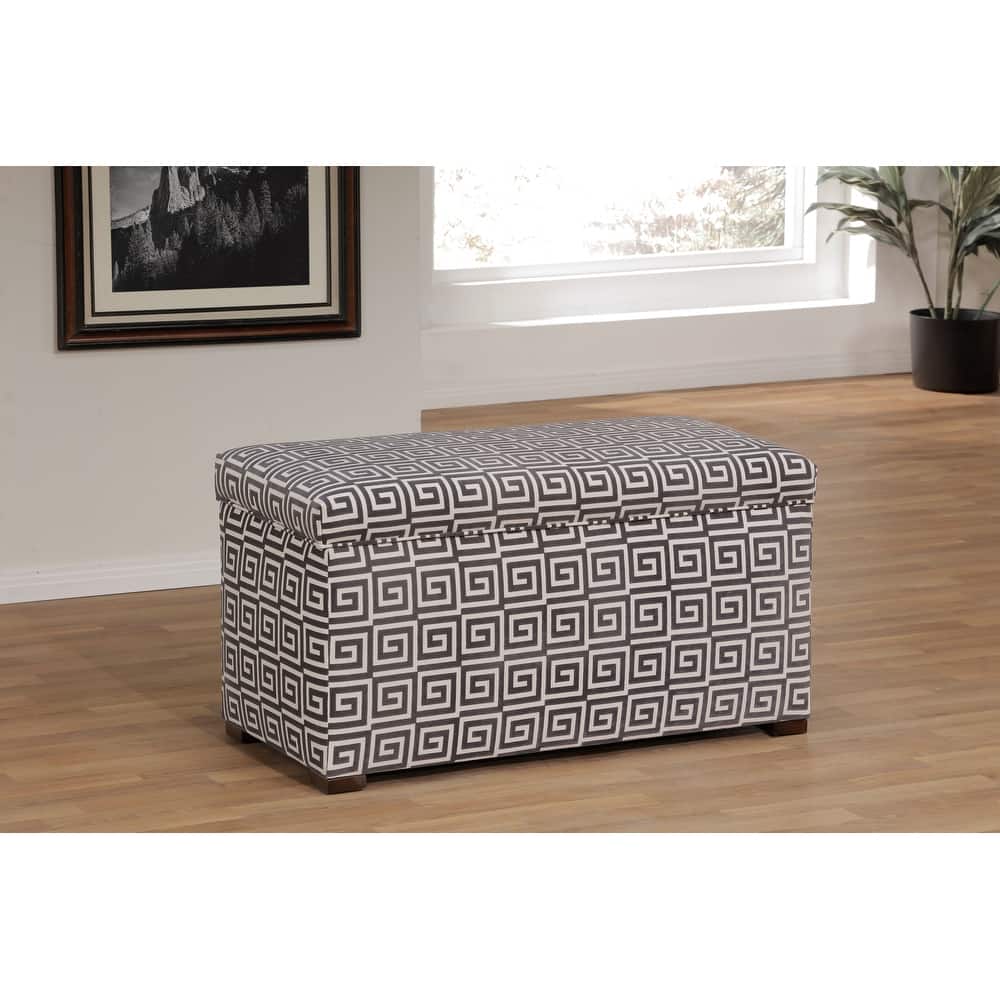 Angela Transitional Wood Storage Bench