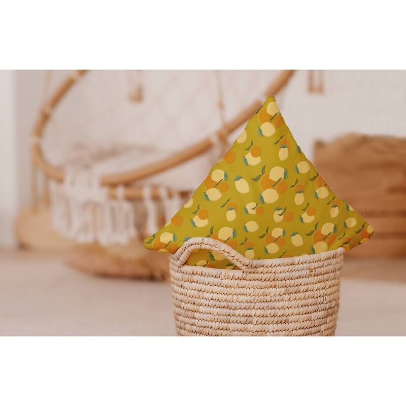 Oranges and Lemons Decorative Throw Pillow