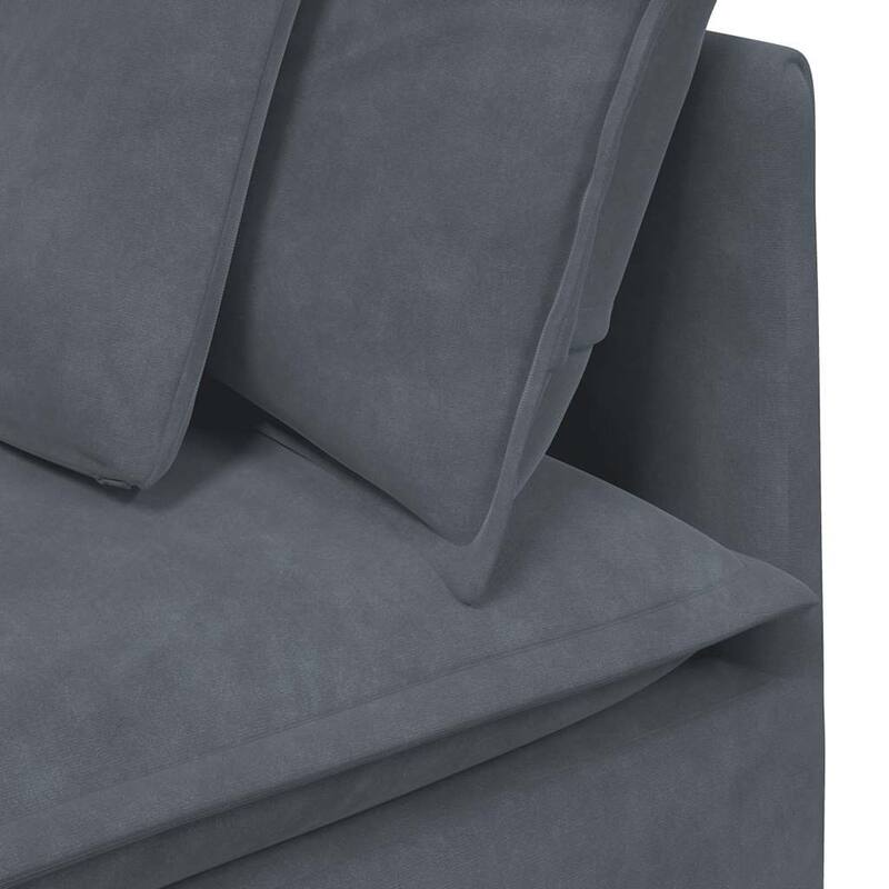 vidaXL Modular Sofa Dark Grey