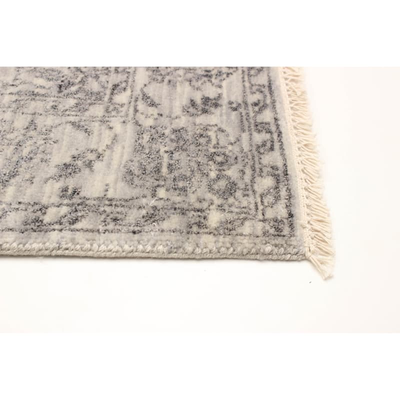 ECARPETGALLERY Hand-knotted Heritage Grey Silk, Wool Rug - 2' 7" x 8' 7"