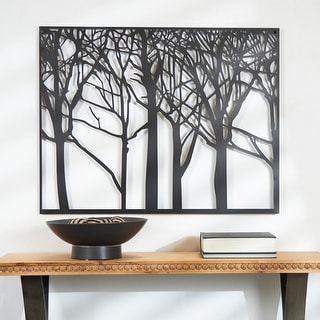 Black Metal Tree Home Wall Decor - Bed Bath & Beyond - 21426814