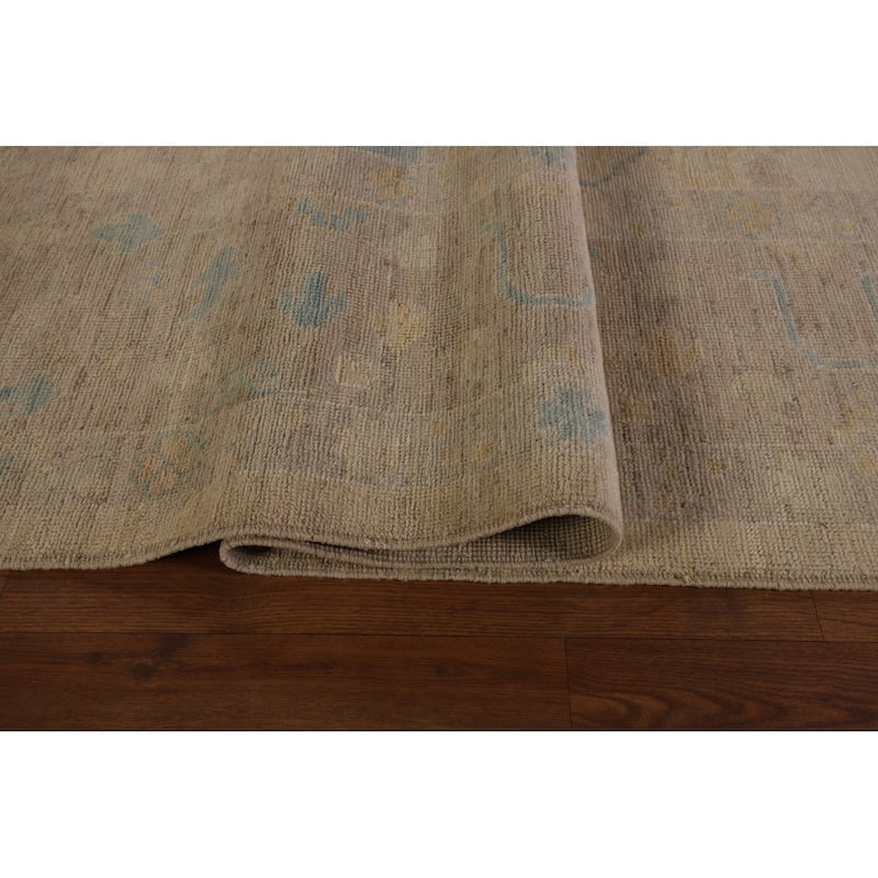 Oushak Turkish Area Rug Handmade Vegetable Dye Wool Carpet - 9'6" x 12'0"