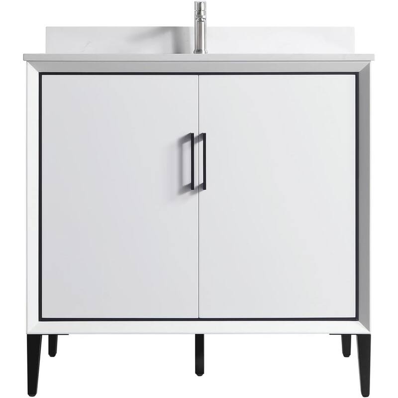 VSD Freestanding Shaker Bathroom Vanity with Cultured Marble Sink