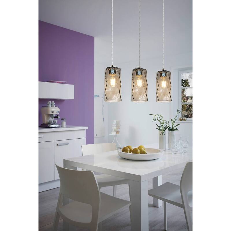 Eglo USA Estevau 1-Light Satin Nickel Mini Pendant - Satin Nickel