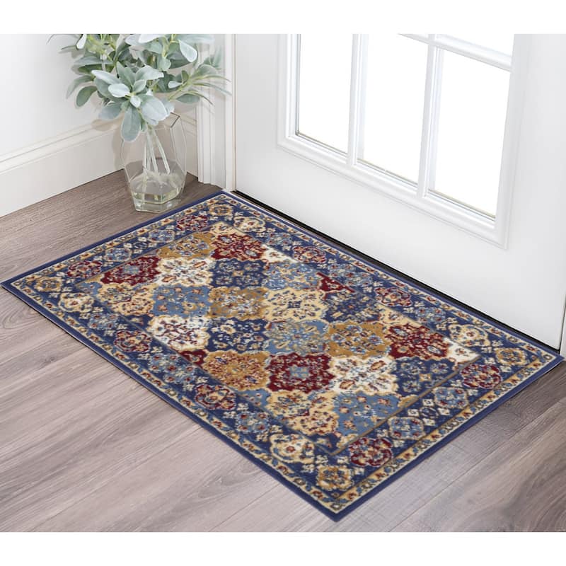 HomeRoots Ogee Bohemian Rectangle Area Rug - 60.00 in. x 36.00 in. x 0.50 in. - 60.00 in. x 36.00 in.  x 0.50 in.