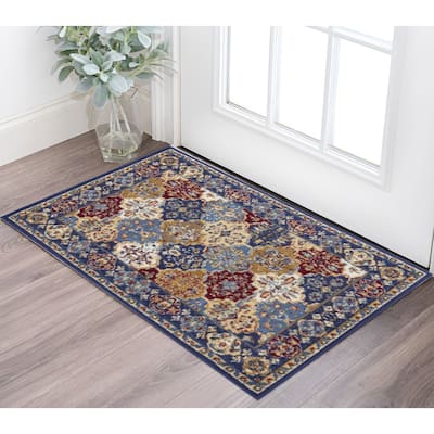 HomeRoots Ogee Bohemian Rectangle Area Rug - 60.00 in. x 36.00 in. x 0.50 in.