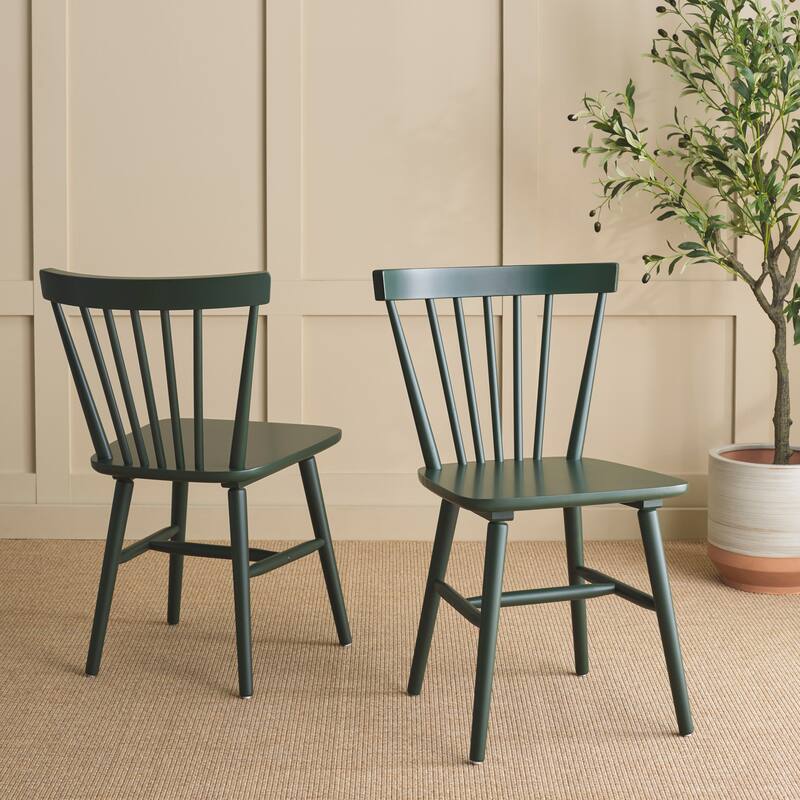 SAFAVIEH Signa Spindle Farmhouse Dining Chair (Set of 2) - 20" W x 20" D x 33" H - 20"W x 20"D x 33"H