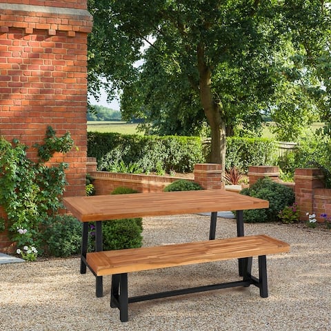 Sophia & William 2/3-Piece Wooden Garden Benches with or without the Wooden Garden Table