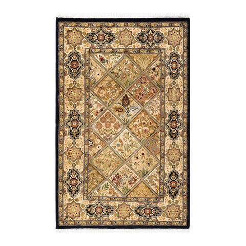 Overton One-of-a-Kind Hand-Knotted Traditional Oriental Mogul Brown Area Rug - 2' 8" x 4' 2"