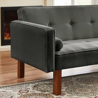 Modern Linen Fabric Sleeper Sofa Bed Convertible Fold Futon Couch Bed ...