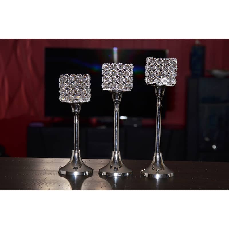 Vibhsa Hurricane Candle Holders Set of 3 (12",11",10")